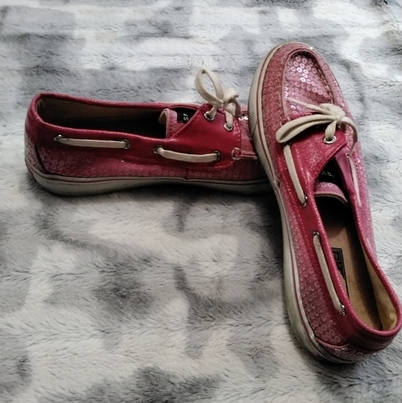Sperry Top Sider Women's Pink Sequin Shoes Size 8M - Picture 5 of 8